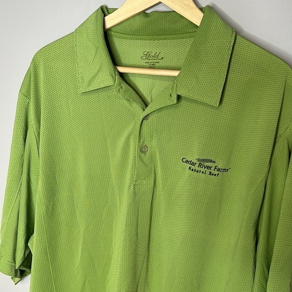 GOLD TRI-MOUNTAIN 2XL GREEN GOLF POLO SHIRT - Picture 5 of 7